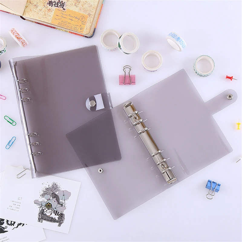 Kawaii PVC чехол для блокнота с листьями россыпью A5/A6 Радуга ручная книга DIY