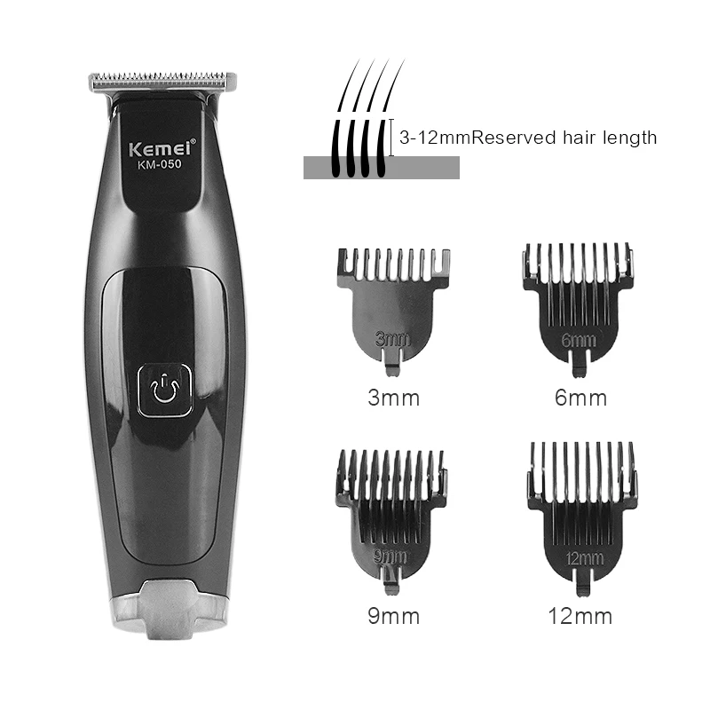 

Kemei USB Charging Household Electric Hair Clipper Low Noise LED Display Quick Professional Haircut With Round Blade 40D