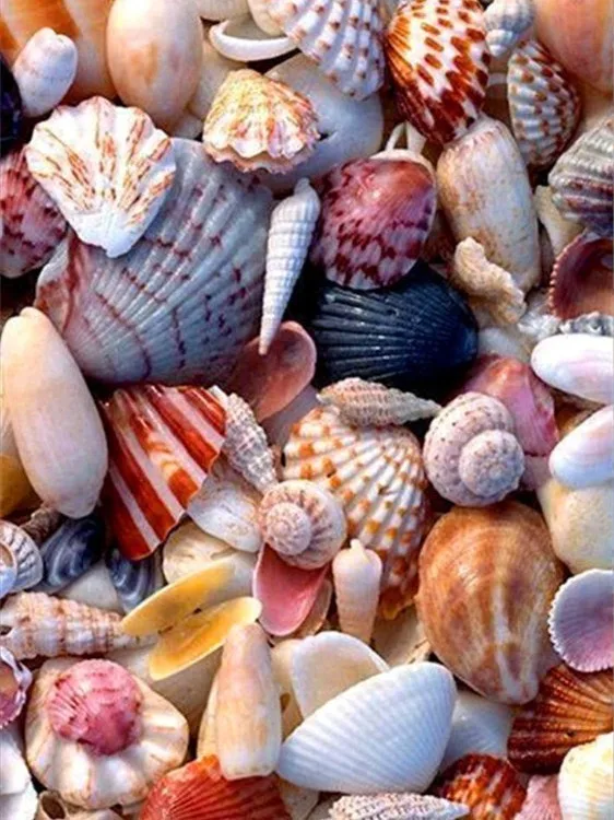 DIY новая картина из бисера пейзаж в виде ракушки вышивки крестом вышивка бисером