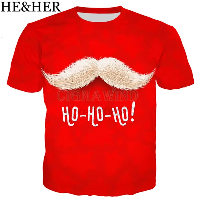7 New arrive popular merry christmas t shirt men women 3D print fashion cool hip hop tshirt streetwear casual summer tops - Цвет: 7