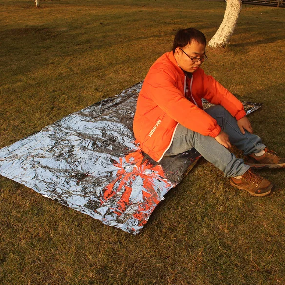 Водонепроницаемость для спасения при аварийной ситуации одеяло Фольга тепловое