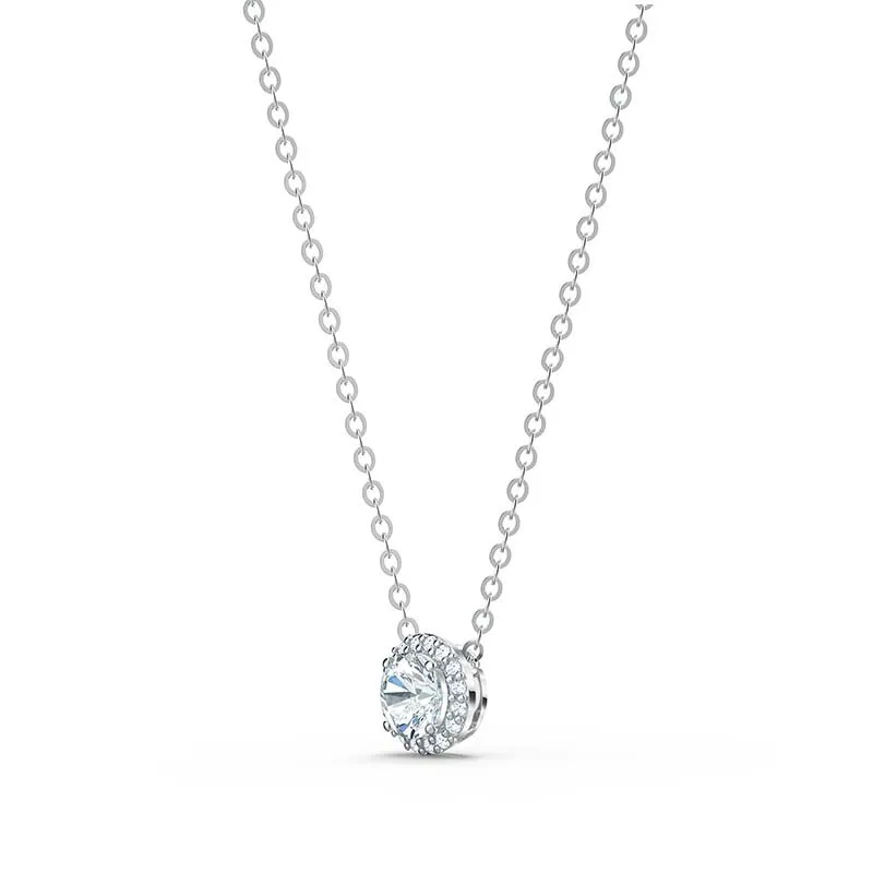 

SWA 1:1 women round white color clavicle chain fashion necklace