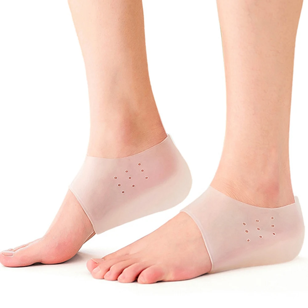 

Silicone Invisible Inner Height Insoles Lifting Increase Socks Outdoor Men Women Heel Cushion Foot Protection Pad Hidden Insole