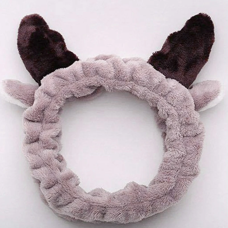 

3 PCS Washable Hair Bands Women Girl Makeup Mask Stretch Hair Band Antlers Headdress Cartoon Hair Accessories