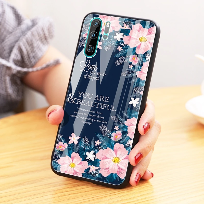 Окрашенный чехол из закаленного стекла для huawei P30 P20 mate 20 Pro Lite|Бамперы| |