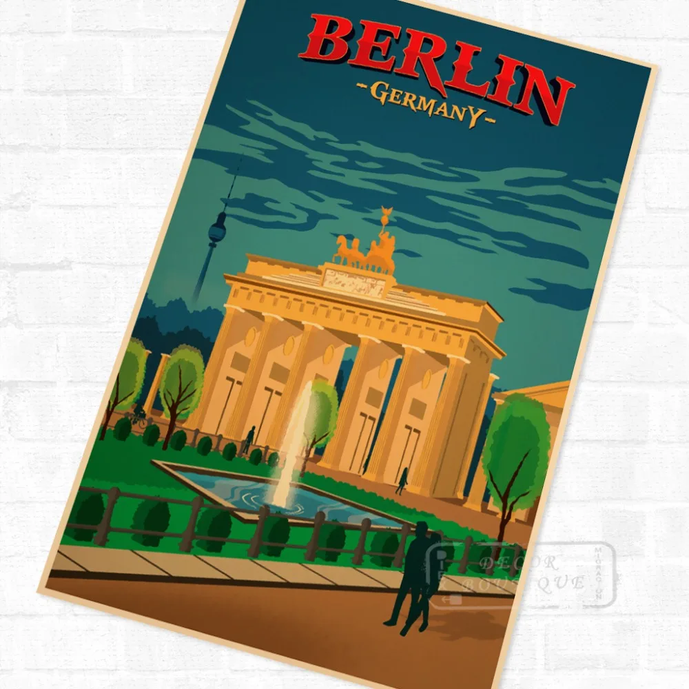 Постер в стиле поп арт Берлина Германия постер для путешествий винтажный ретро