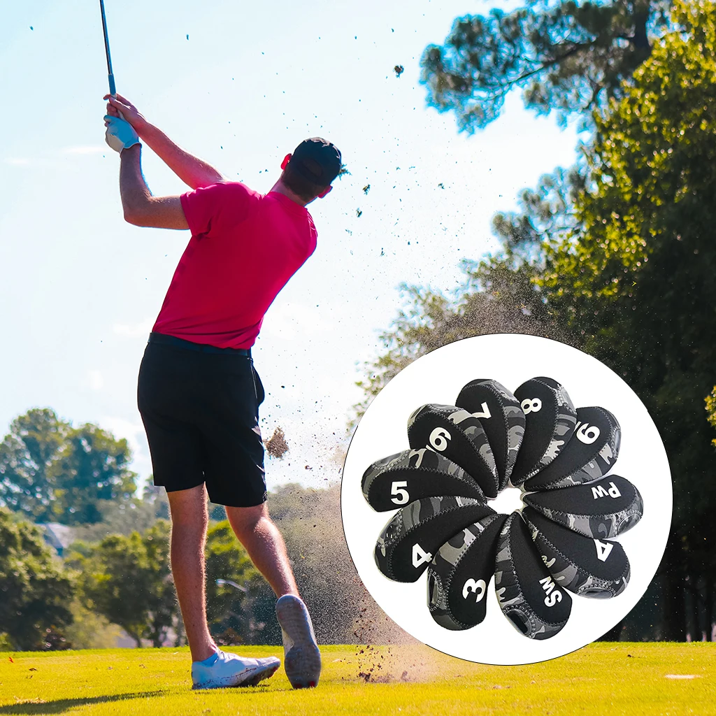 

10pcs/Set Iron Headcover Set with Large No. for All Brands ,,, Etc.