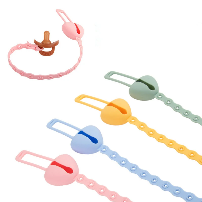 

Hot sale silicone baby teether anti-drop chain baby pacifier chain children's pacifier anti-drop strap