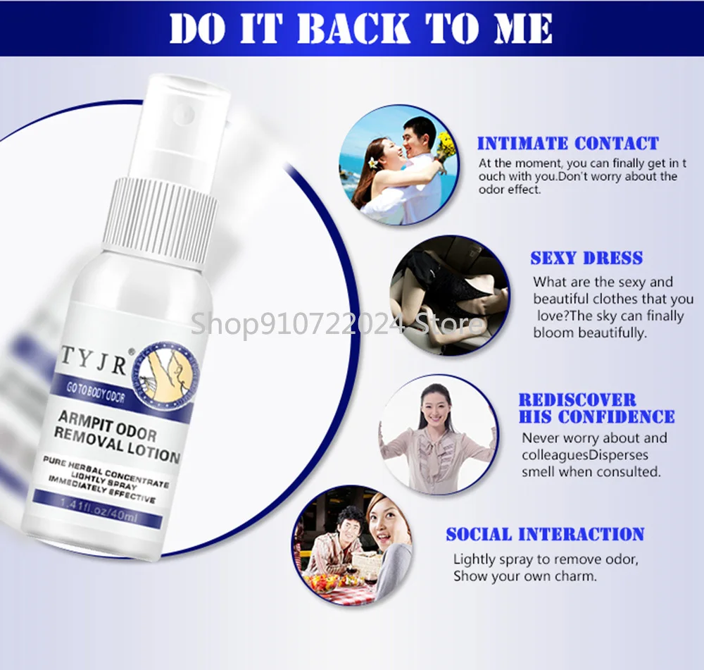 

40ml Herbal Human body Antiperspirant Underarm Armpit Refresh Body Underarm Essence Remove Odor Water Deodorant Spray