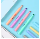 Цветной Хайлайтер для защиты глаз, яркий цвет, наклонная головка, хайлайтер, Цветной маркер ручка Канцелярия для учеников, рождественский подарок