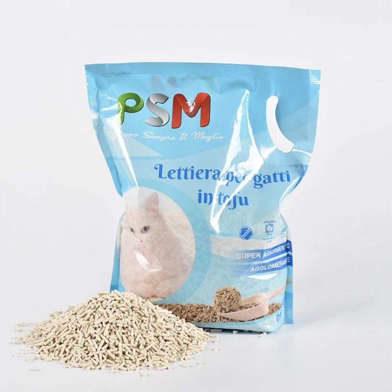 

6L Natural Tofu Cat Litters Biodegradable Fast Clumping Natural Green Tea Fresh Tofu Corn Cat Litter Well