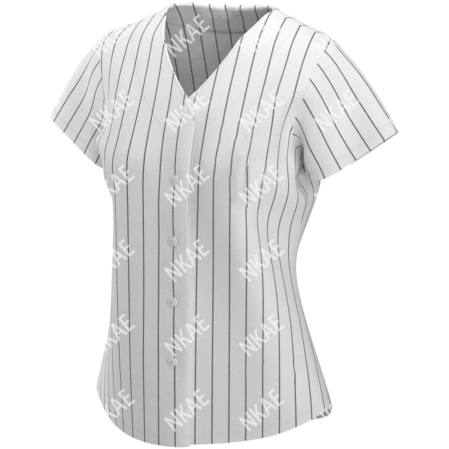 

Women's Customized Stitch Chicago Baseball Jersey JIMENEZ MONCADA Sport Uniform Shirts