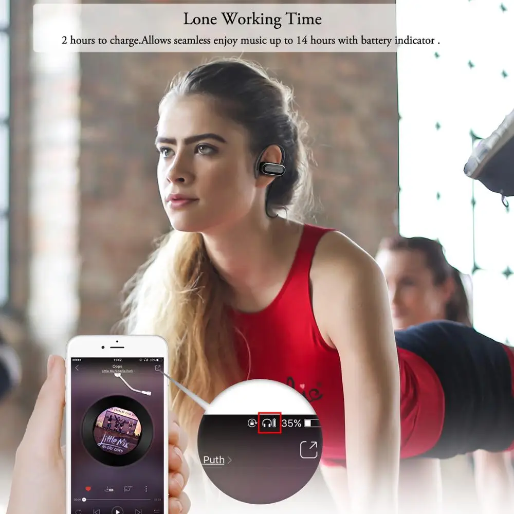 Спортивные Беспроводные Bluetooth-наушники Qosea наушники Bluetooth 4 1 IPX5 водонепроницаемая
