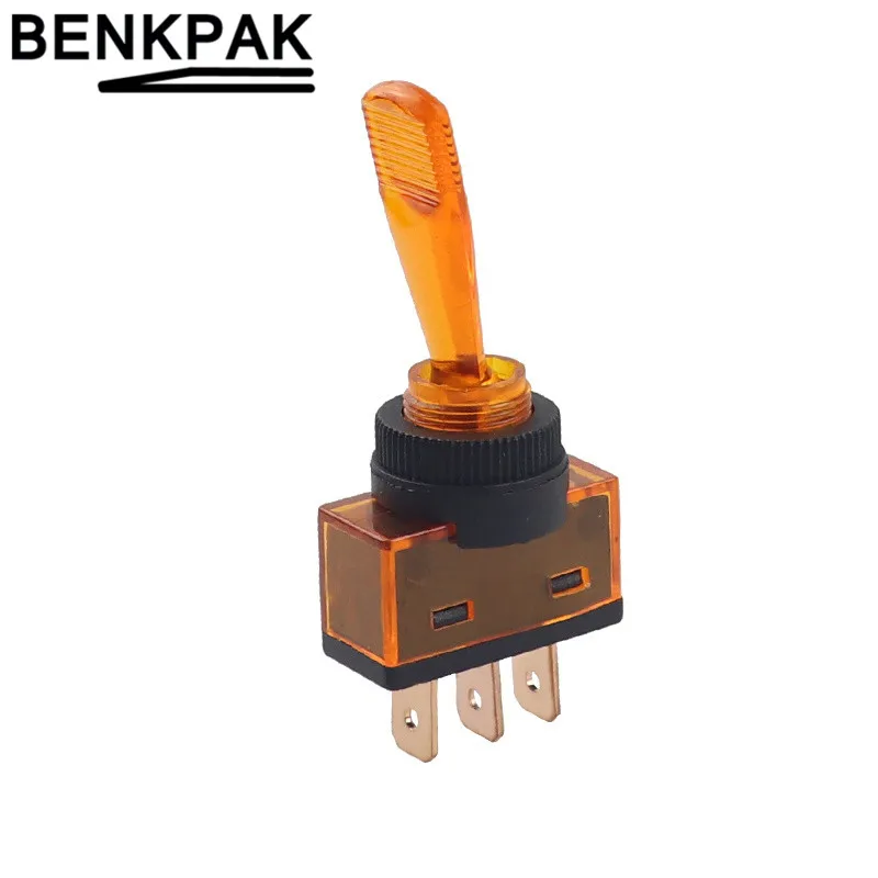 Автомобильный тумблер 3 Pin ВКЛ ВЫКЛ с лампой DC 12V 20A|lamp switch|on-off toggle switchswitch lamp |