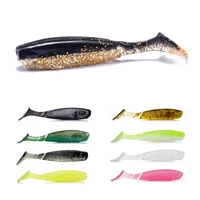 10pcs 55mm silicone baits artificial fishing lure t tail soft lure wobblers fishing vivid pike bass lure fishing tackle sinking