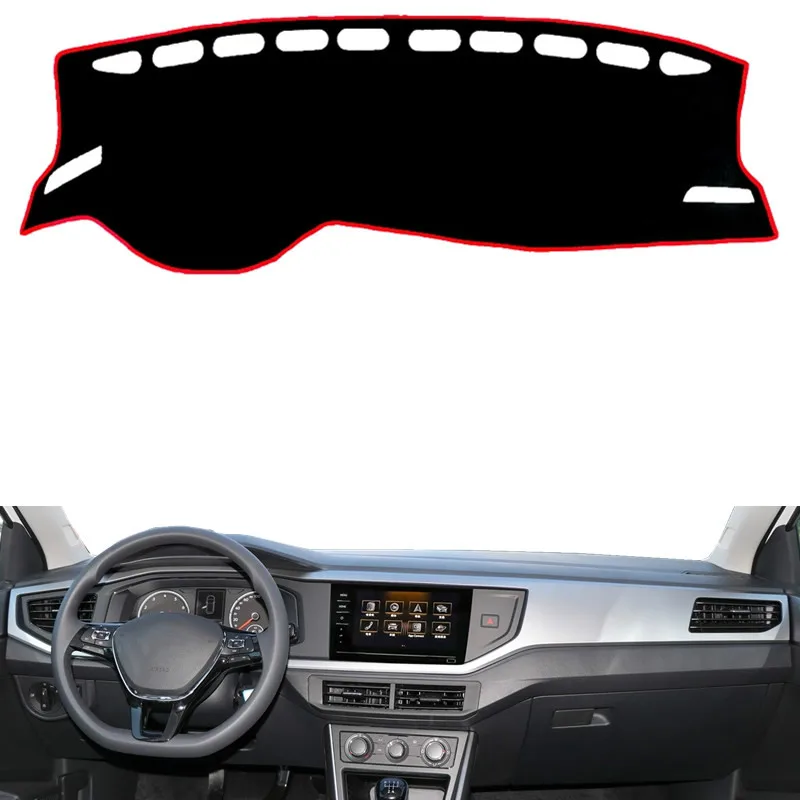 

Car Dashboard Cover Mat Pad Dashmat Sun Shade Instrument Protector Carpet Accessories For Volkswagen VW POLO MK6 2018 2019 2020
