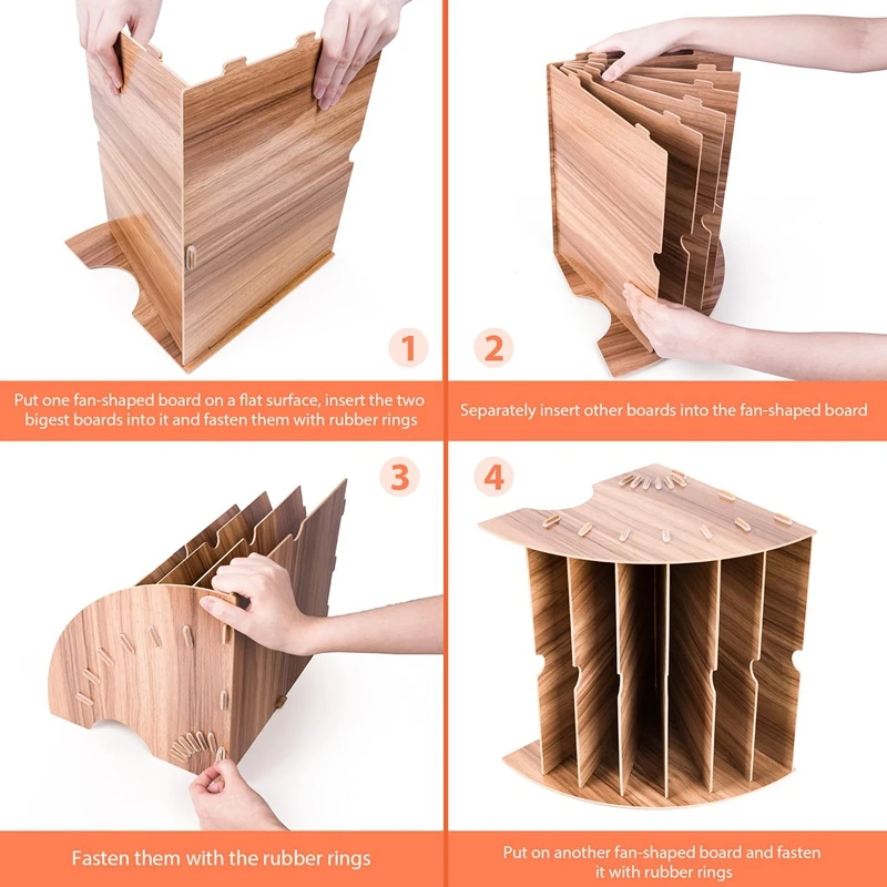 Деревянные настольные канцелярские принадлежности расширяющаяся полка для