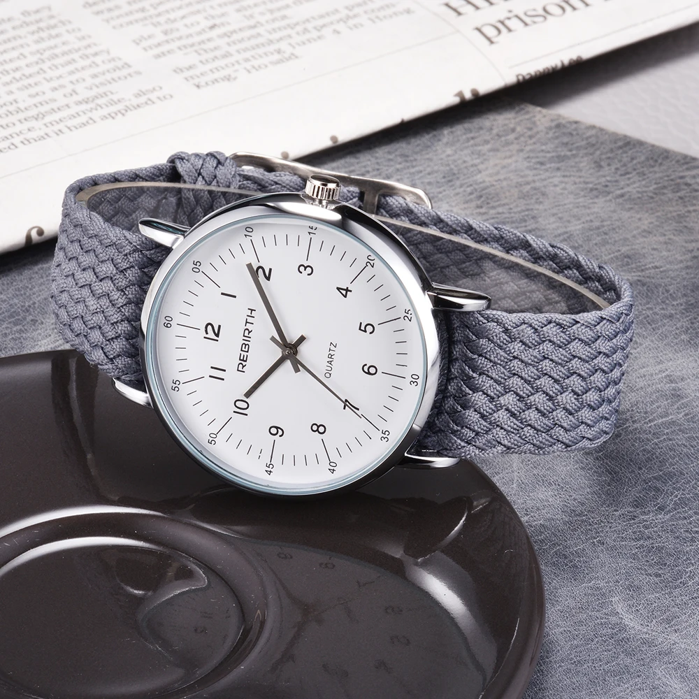 Quartz Watches Casual Fashion Women's Female Stylish Business Military Watch Man Woman Fabric Nylon Strap Clock | Дом и сад