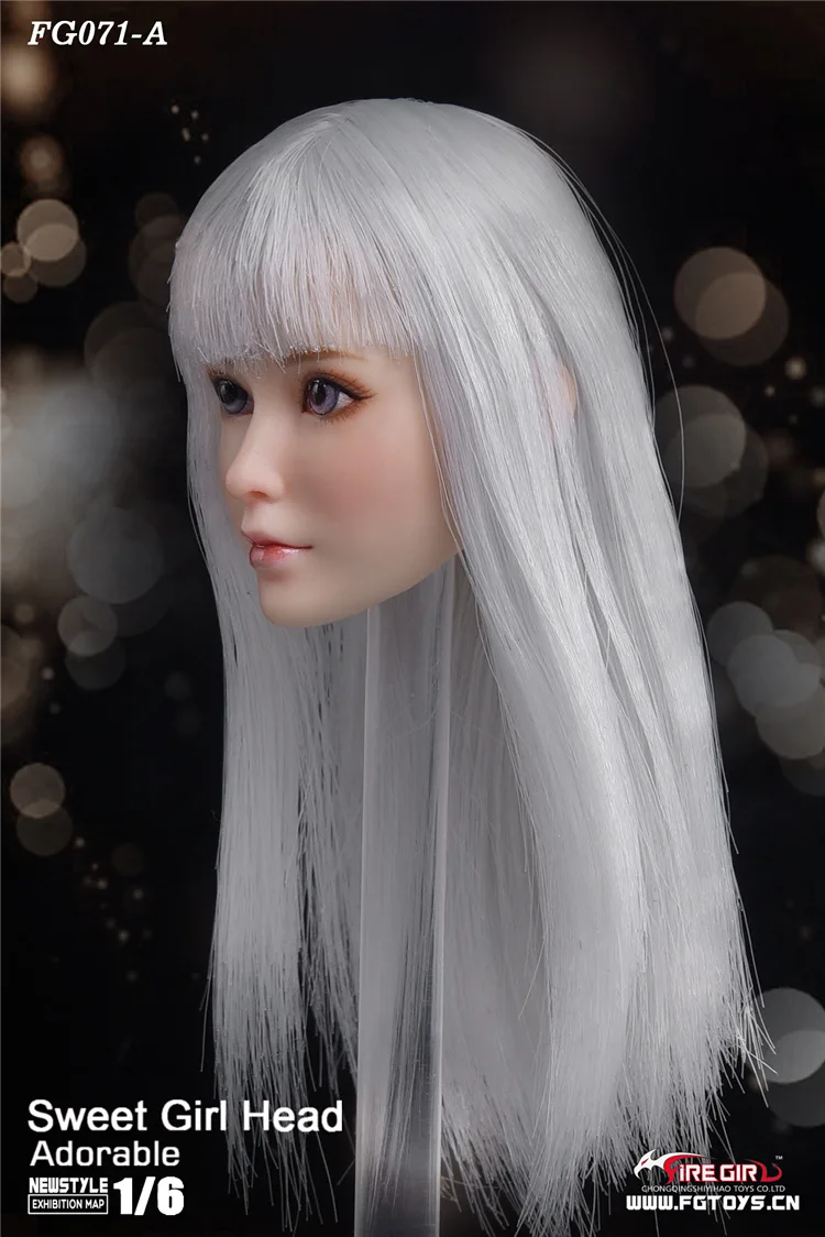 1/6 Азиатский красивый женский фигурный аксессуар FG071 подростковый сладкий девочка голова Лепка жажда для 12 ''Phicen фигурка