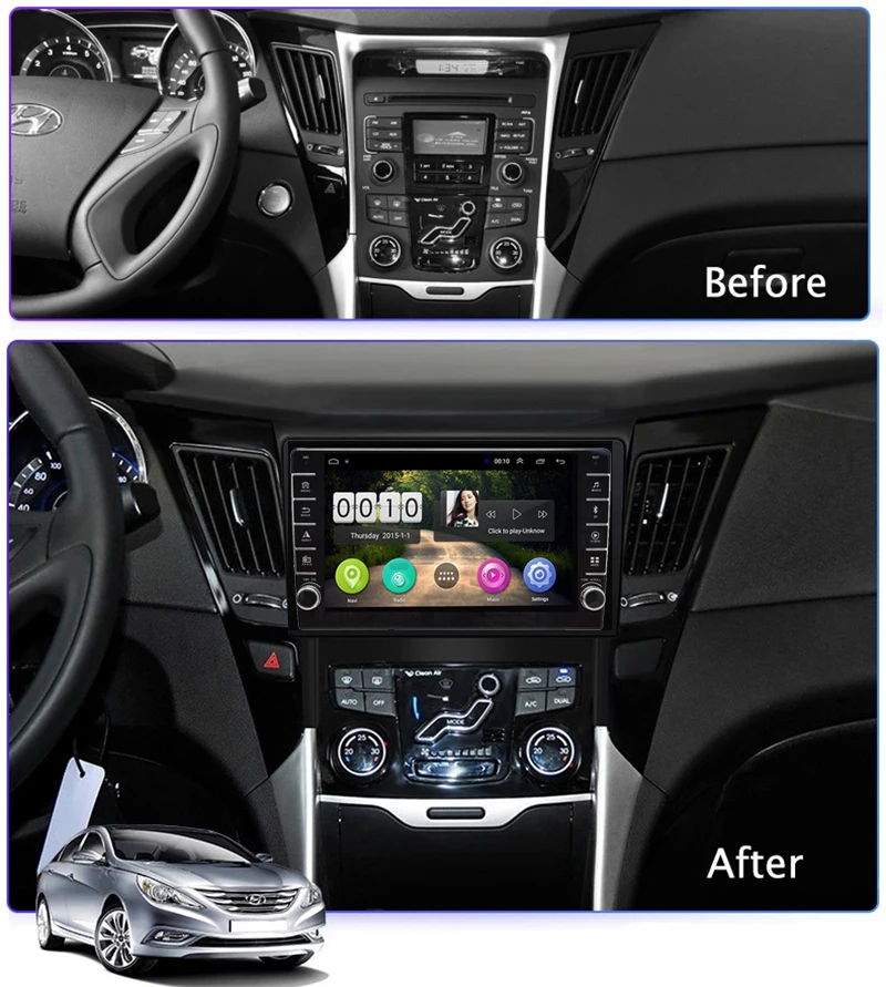 Автомагнитола 9 дюймов на Android 0 для HYUNDAI Sonata 8 YF 2010-2015 автомобильный мультимедийный