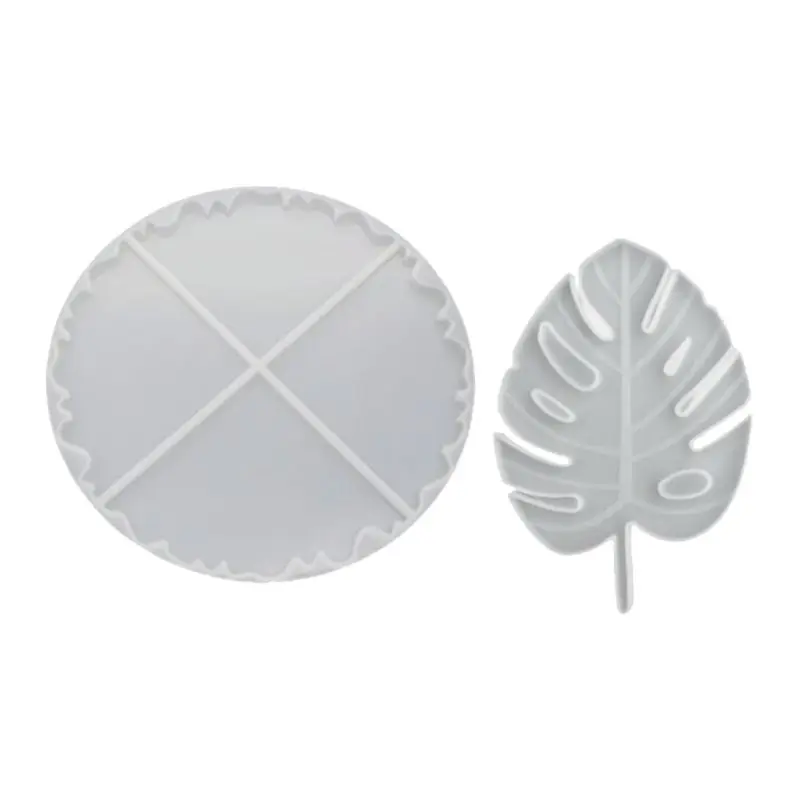 

2 Pcs/Set Crystal Epoxy Resin Mold Coaster Casting Silicone Mould Handmade DIY 1XCA
