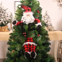 christmas tree doll cute snowman santa claus hugs the tree festive atmosphere decoration for home new year 2022 pendant decor