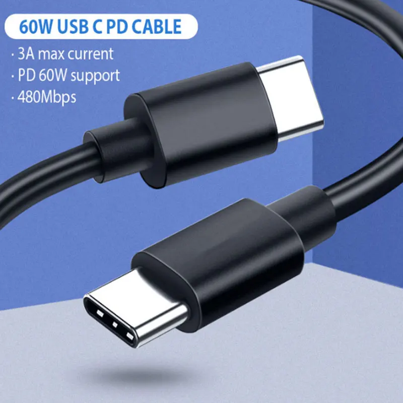 

UGI 60W QC4.0 3A Fast Charging PD Cable Type C to Type C USB C Cable Mobile Phone For Xiaomi HTC Samsung Oneplus RedMi Huawei