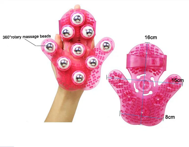 Новый массажер в форме ладони с 9 бусинами вращающийся на 360 градусов ручной |