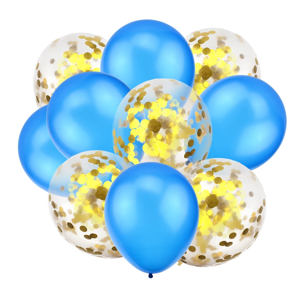 10 шт./лот 12 дюймов латексные шары и Конфетти День Рождения вечерние украшения