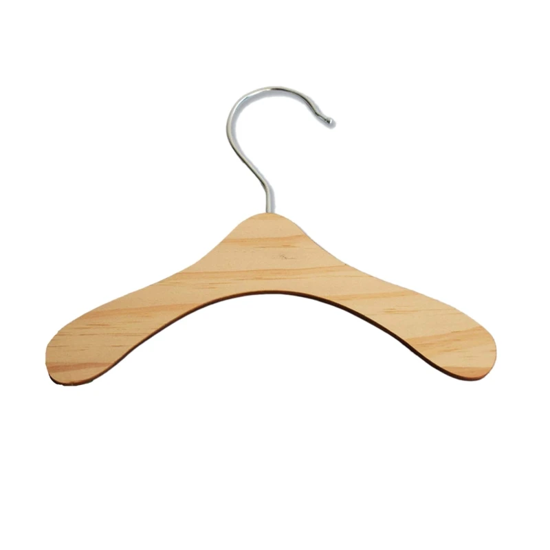 

10Pcs Practical Non-Slip Wooden Dolls Clothes Hangers Dress Jacket Organization