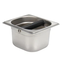 coffee special slag knocking bin silver espresso grind dump bucket stainless steel anti slip shock absorbent durable