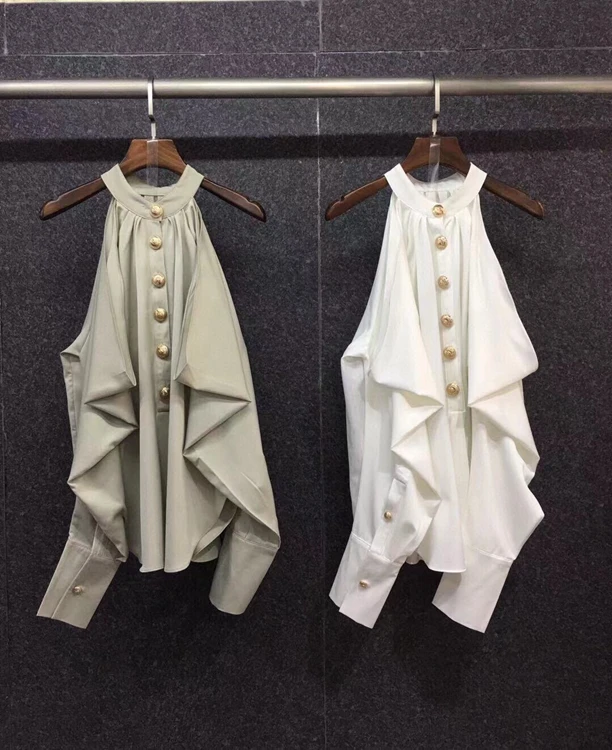 

2021 new women fashion round neck off-shoulder decoration solid color long-sleeved all-match top 809