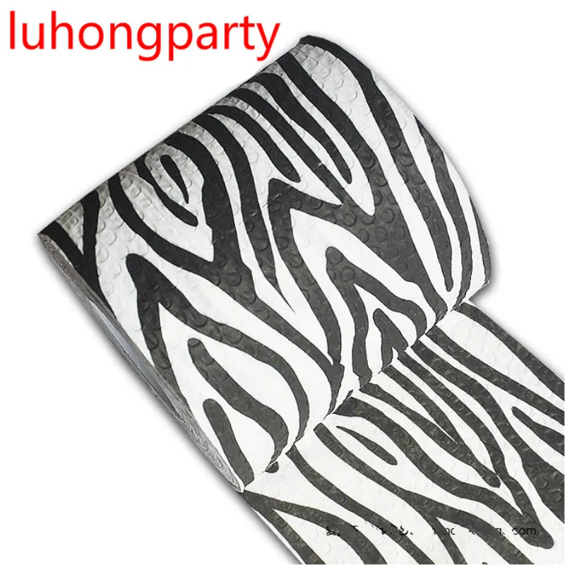 30 м 1 рулон туалетной бумаги с принтом Зебра|Одноразовая посуда для вечеринок| |