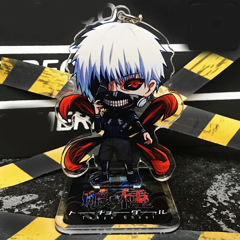 Аниме Токийский Гуль фигурка на акриловой подставке kaneki Кен Печатный брелок