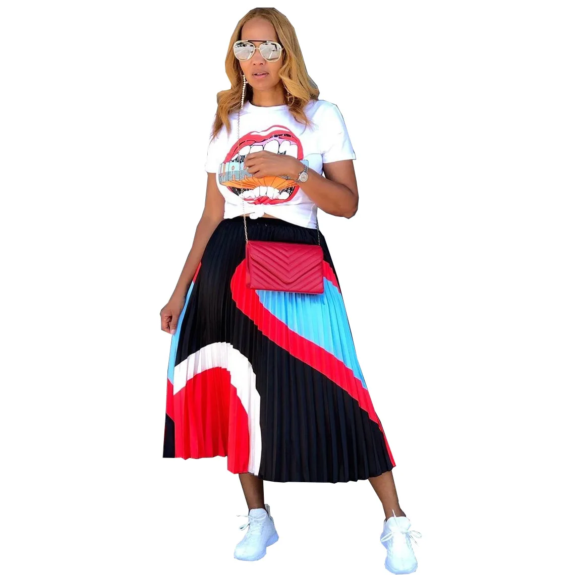 Женские комплекты из 2 предметов новинка 2020 женская футболка с принтом и