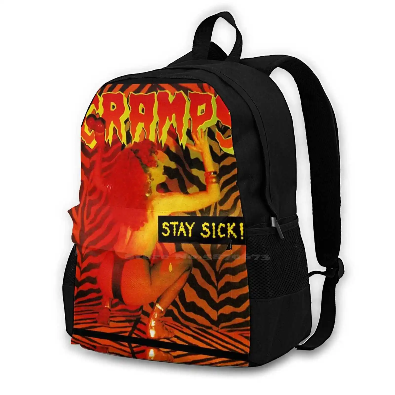 The Cramps / Stay Sick Fashion Bags Backpacks The Cramps Cover Album Stay Sick And Roll Psychobilly Goth Music Samvelvet 60S