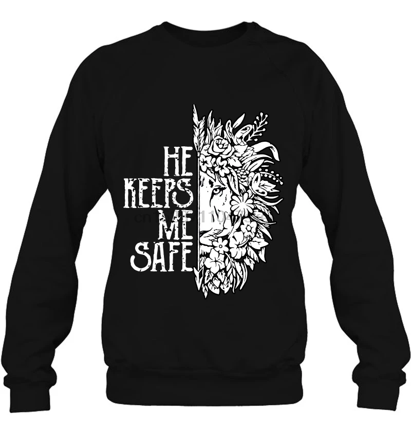 Он держит меня в безопасности Лев Пара подходящая черная версия (1) женская