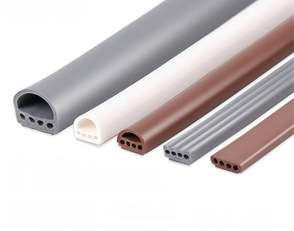 

6M/lot D/I Type Silicone Rubber Sealing Strip For Door / Window Sound Insulating Strip Self-adhesive Tape Window Insulation Seal
