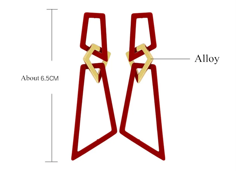 Большие серьги-кольца из сплава Необычные геометрические ювелирные изделия для