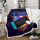 Одеяло Фланелевое флисовое для детей и подростков, игровой плед для кровати, дивана, уютное роскошное покрывало для кровати