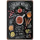Праздничный Wassail Formula в стиле ретро, оловянные металлические знаки, настенное искусство  Толстая жестяная плита, печатный плакат, настенное украшение для кухниВосстановленный
