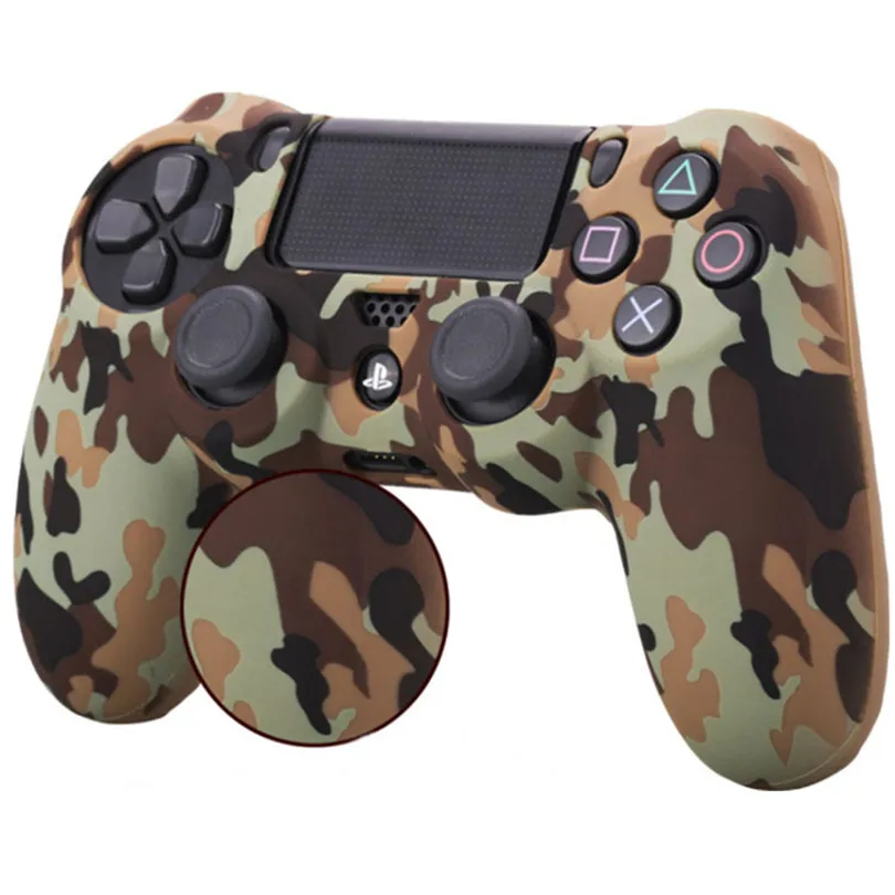Soft Silicone Gel Rubber Cases Cover for PS4 Pro Slim Gamepad Controller Protection Case Game Components | Электроника