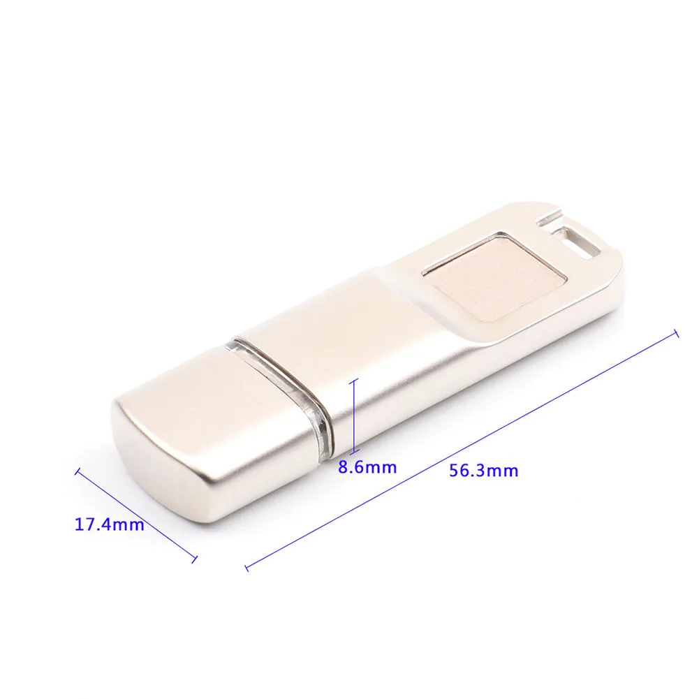 16/32/64G отпечатков пальцев блокировка USB 2,0 безопасности U диск флэш-накопитель USB Memory Stick мини ручка привода