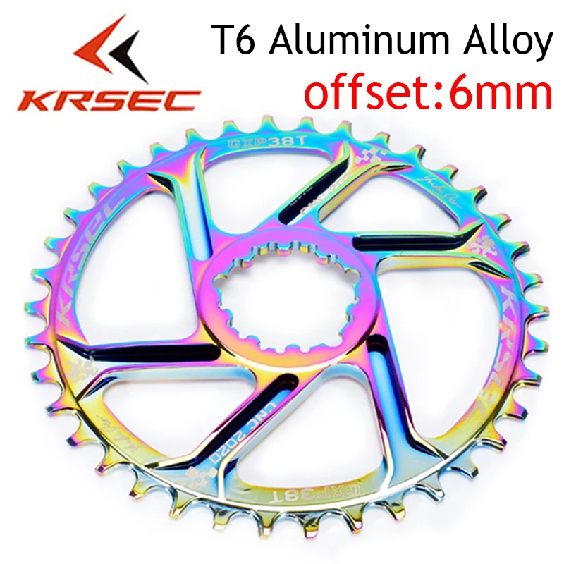 KRSEC GXP MTB цепное кольцо T6 из алюминиевого сплава 32/34/36/38T колесо смещение 6 мм