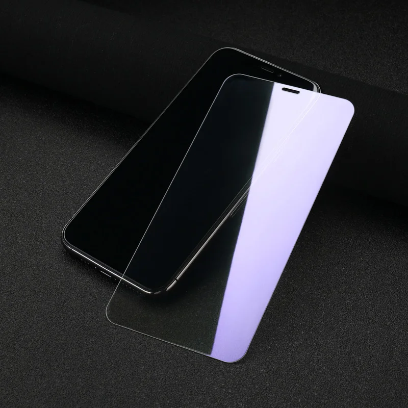 2 шт. закаленное стекло для iPhone 11 Pro Max фиолетовая световая Защитная пленка экрана 5