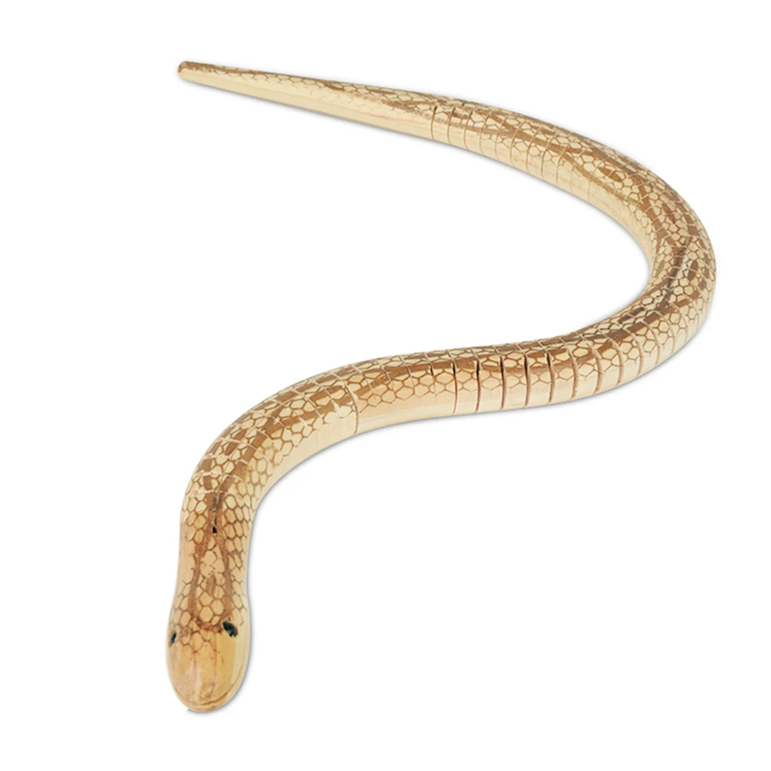 Novelty Trick Toys for Children Simulation Wooden Small Snakes Flexibility Fake Bendy Snake Toy Adorn - Random Color