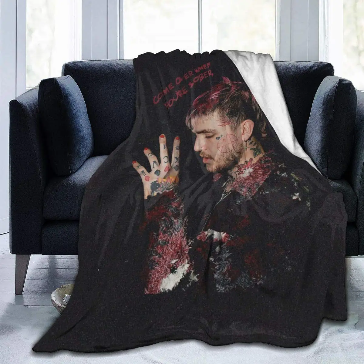 

Lil Peep Love Fleece Throw Blanket for Couch Sofa Super Soft Cozy Luxury Bed Blanket Microfiber 150x200cm