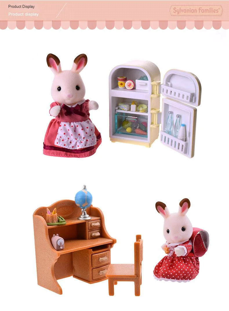 Япония Sylvanian Families Набор кукольной мебели шоколадный кролик девичий игровой дом игрушки мебель серия