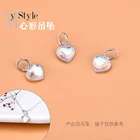 Подвеска из стерлингового серебра S925 с искусственным кристаллом волшебного цвета, подвеска в форме сердца, ткань для рук, искусственные материалы