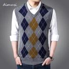 Зимние мужские жилеты без рукавов DIMUSI, джемпер, вязаные теплые жилеты, повседневные мужские облегающие пуловеры, Униформа, свитер, жилеты, одежда